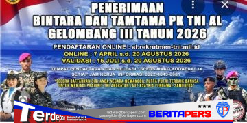 Kodaeral VI Makassar Buka Pendaftaran Bintara dan Tamtama TNI AL Gelombang III T.A. 2026, Tanpa Dipungut Biaya
