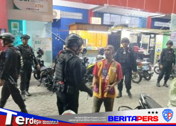 Patroli Harkamtibmas, Brimob Sisir Pantaiku hingga Pertokoan di Parepare