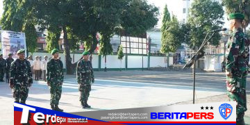Kobarkan Semangat Patriotik, Kasdim 1409/Gowa Pimpin Upacara Pengibaran Bendera