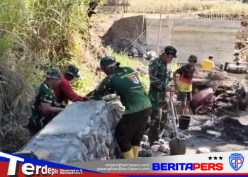 Bahu-Membahu Dekatkan Jarak, Cerita Gotong Royong TNI-Rakyat Bangun Jembatan Beton di Kabupaten Gowa
