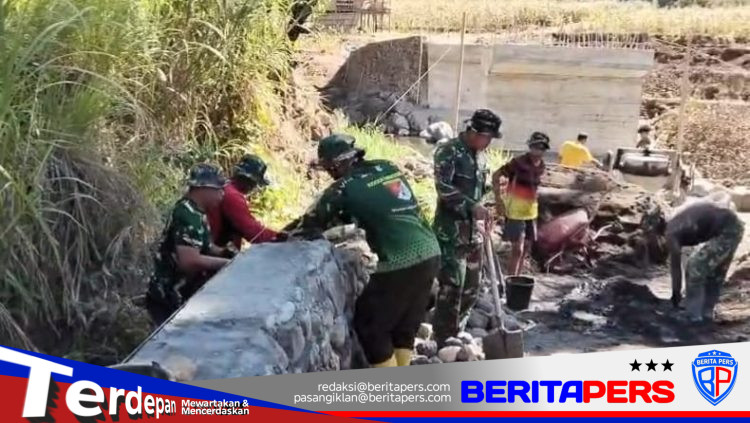Bahu-Membahu Dekatkan Jarak, Cerita Gotong Royong TNI-Rakyat Bangun Jembatan Beton di Kabupaten Gowa