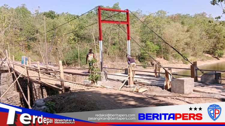 Kemanunggalan TNI dan Rakyat, Pembangunan Jembatan Gantung Tahap V di Gowa Capai Lebih dari 80%