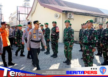 Siapkan Langkah Mitigasi Karhutla, Danramil Bajeng Hadiri Apel Gelar Pasukan di Mapolresta Gowa