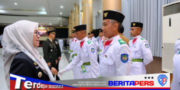 Bupati Gowa, Husniah Talenrang Kukuhkan 70 Anggota Paskibraka