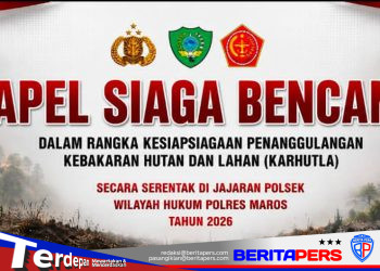 Cegah Karhutla, Forkopincam Tompobulu Gelar Apel Siaga di Polsek