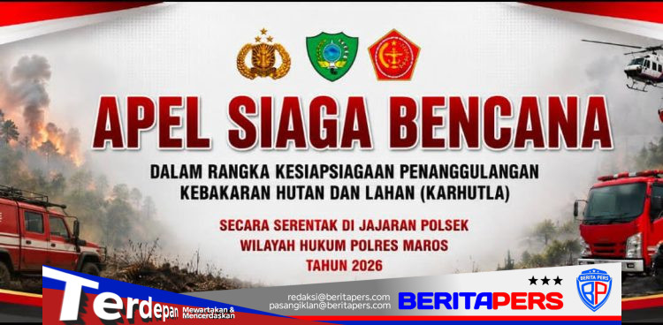 Cegah Karhutla, Forkopincam Tompobulu Gelar Apel Siaga di Polsek