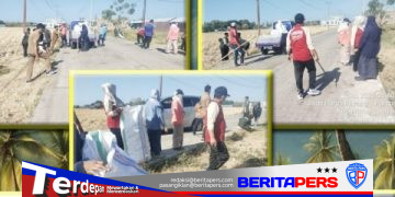 Gerakan Indonesia Asri di Lanrisang, Pemerintah dan Aparat Bersihkan Jalan Sepanjang Dua Kilometer