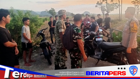 Polsek Bantimurung Gelar Patroli Gabungan TNI-POLRI, Enam Motor Diamankan Antisipasi Balap Liar Di Simbang