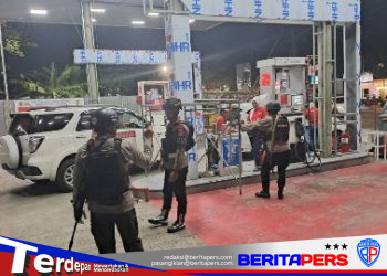 Jaga Kamtibmas, Brimob Polda Sulsel Patroli Sejumlah SPBU di Parepare
