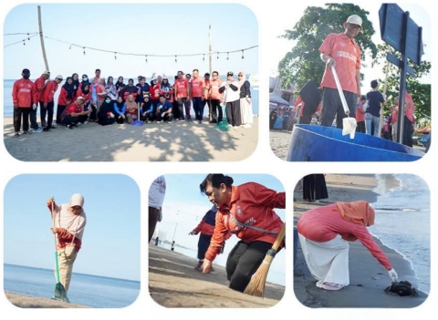 PKRS RSUD Andi Makkasau Tinggalkan Jejak Positif melalui Aksi Bersih Pantai
