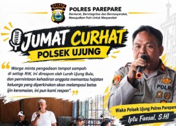 Jumat Curhat, Waka Polsek Ujung dan Lurah Ujung Bulu Serap Aspirasi Warga Samparaja soal Tempat Sampah