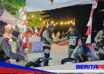 Patroli Harkamtibmas, Batalyon B Pelopor Sasar Sejumlah Titik Keramaian di Parepare