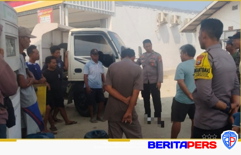 IPDA Irwan Asmadi Turun Langsung Tertibkan Antrean Solar Subsidi di APMS Jampue
