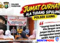 Polsek Ujung Kemas Jumat Curhat Ala Tudang Sipulang, Sampaikan Pesan Waspada El Nino dan Keselamatan Berkendara
