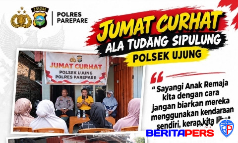 Polsek Ujung Kemas Jumat Curhat Ala Tudang Sipulang, Sampaikan Pesan Waspada El Nino dan Keselamatan Berkendara