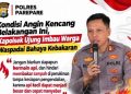 Kondisi Angin Kencang Belakangan Ini, Kapolsek Ujung Imbau Warga Waspadai Bahaya Kebakaran