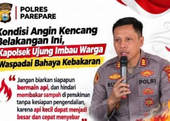 Kondisi Angin Kencang Belakangan Ini, Kapolsek Ujung Imbau Warga Waspadai Bahaya Kebakaran