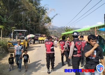Personel Polres Toraja Utara Gelar Pengamanan Ma’pasilaga Tedong di Balusu