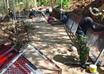 Progres Capai 90%, Jembatan Gantung Perintis di Desa Buakkang Segera Rampung