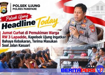 Kembali Laksanakan Jumat Curhat di Pemukiman Warga, Kapolsek Ujung Ingatkan Bahaya Kebakaran