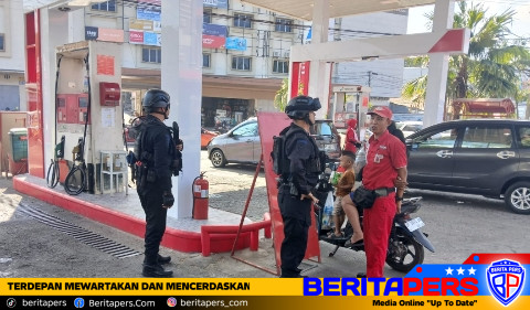 Brimob Sulsel Patroli di Pertamina Parepare, Kompol Ramli Tekankan Pentingnya Layanan 110