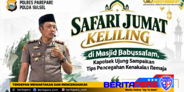 Safari Jumat Keliling di Masjid Babussalam, Kapolsek Ujung Sampaikan Tips Pencegahan Kenakalan Remaja