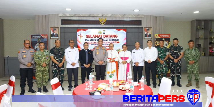Kapolda Sulsel Sambut Kunjungan Pastoral Uskup Umat Katolik TNI dan Polri