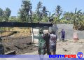 Gotong Royong TNI dan Warga Gowa Kebut Pembangunan Jembatan Garuda di Gowa