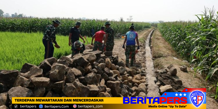 Buka Akses Ekonomi Petani, TNI dan Warga Gowa Gotong Royong Bangun Jalan Tani