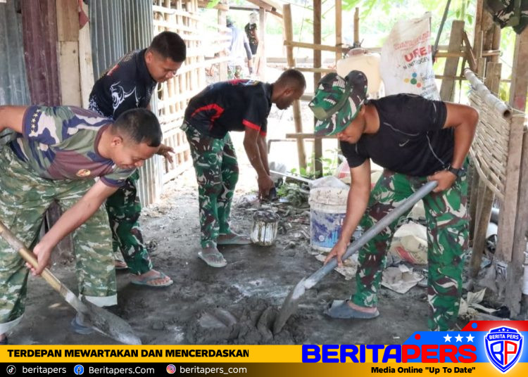 Bahu Membahu Bangun Rumah Pak Ismail, Bukti Nyata Kepedulian TNI di Kabupaten Gowa